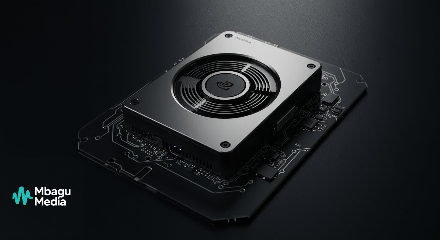 Sports blog header image for article about Nvidia Stock Rises on Strong AI Demand and Data Center Growth Optimism on MbaguMedia