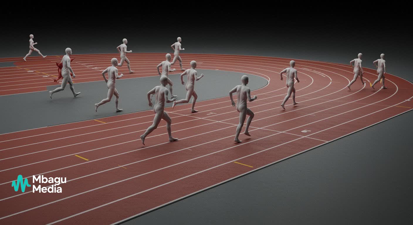 Sports blog header image for article about The ‘Lonely Runner’ Problem: A Mathematical Puzzle That Defies Simplicity on MbaguMedia